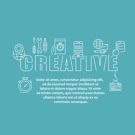 Modern thin line icons set for businessのイラスト素材