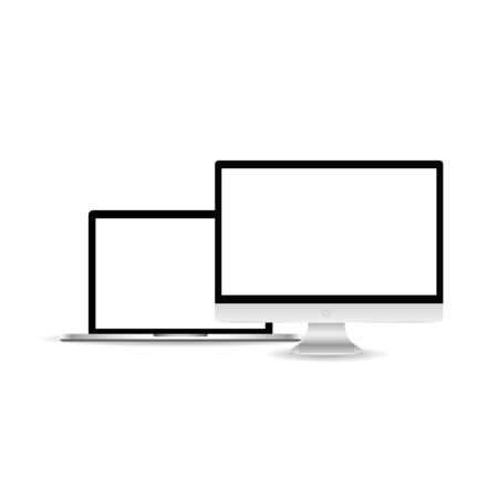 Device mockup template. Office business illustrationのイラスト素材