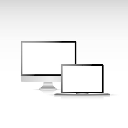 Device mockup template. Office business illustrationのイラスト素材