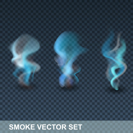 realistic smoke effects isolated on transparent backgroundのイラスト素材