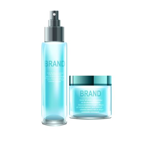 Realistic cosmetic tubes and bottles for yout projectsの写真素材