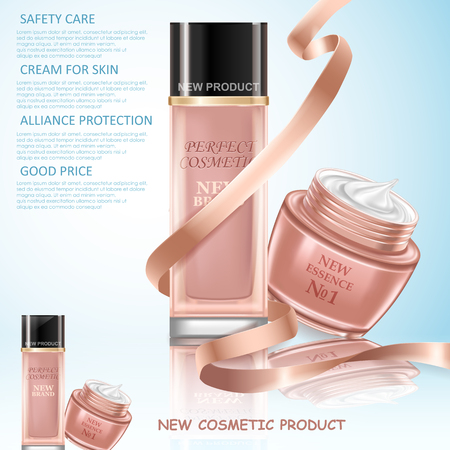 Set cosmetic bottles for your creative projectsのイラスト素材