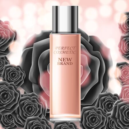 Set cosmetic bottles for your creative projectsのイラスト素材
