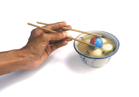 The world in a soupの写真素材