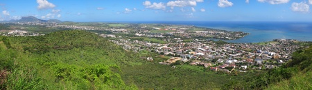 Super true panoramic urban and rural viewの写真素材