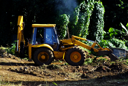 Tractor at workの写真素材