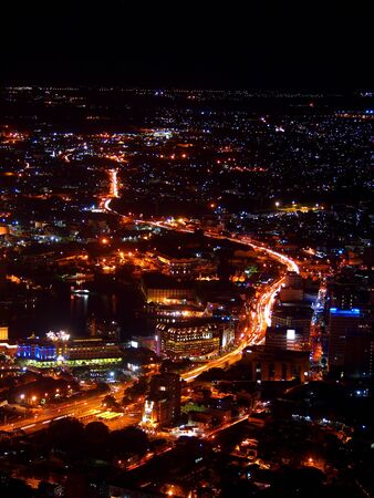 Capital city at nightの写真素材