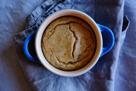 Homemade Tahini Souffle, healthy dessert