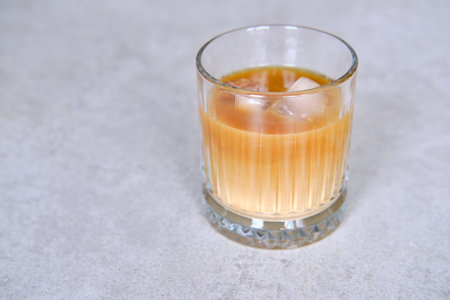 Cold brew coffee with irish cream, alcoholic refreshing summer drink