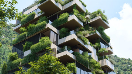 The Green City: A Model of Sustainable Urban Living - AI generatedの素材