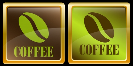 Coffee bean iconsのイラスト素材