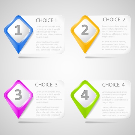 Paper choice pointersのイラスト素材