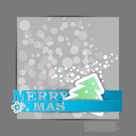 Blue Merry XMas stripes card   illustrationのイラスト素材