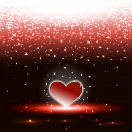 Heart with sparkles rain eps10 vector illustrationのイラスト素材