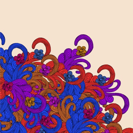 Colorful abstract  border, floral frame. Can be used for wallpaper, pattern fills, web page background, surface texturesのイラスト素材