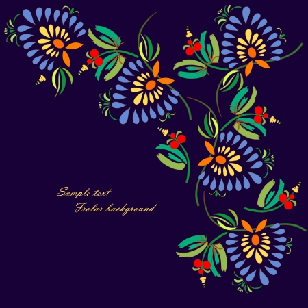 Black background with decorative bright flowers. Pattern can be used for wallpaper, pattern fills, web page background,surface textures. Gorgeous seamless floral backgroundのイラスト素材