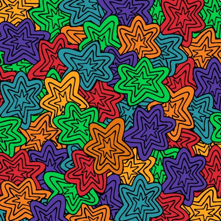 Bright abstract stars pattern.Can be used for wallpaper, pattern fills, web page, surface textures. Endless skin for gadgets desktop. Modern psychedelic designのイラスト素材