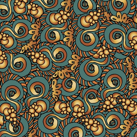 Seamless abstract floral background. Seamless pattern can be used for wallpaper, pattern fills, web page background,surface textures. Gorgeous seamless floral backgroundのイラスト素材