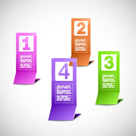 Color paper progress figures vector illustrationのイラスト素材