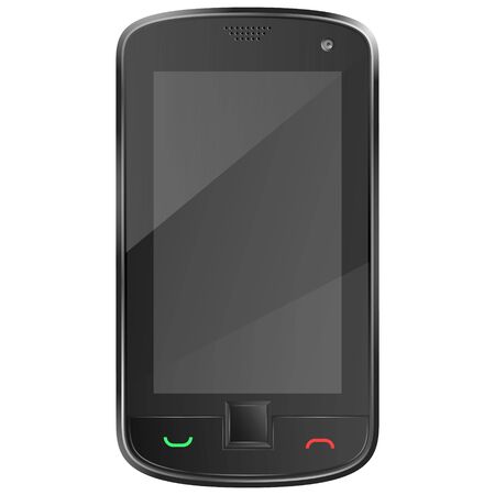 Black mobile phone illustrationのイラスト素材