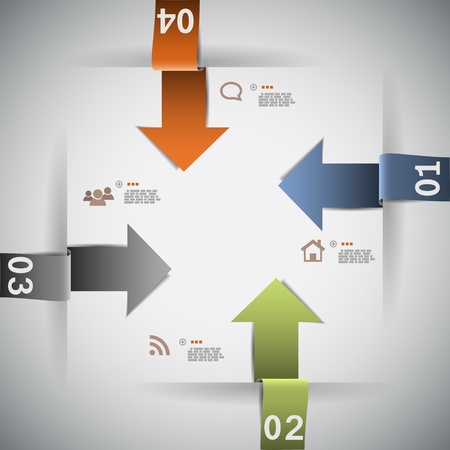 Four steps infographic template eps10 vector illustrationのイラスト素材