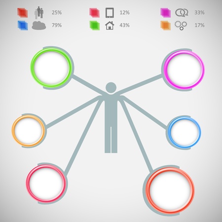 Infographic data presentation template illustrationのイラスト素材