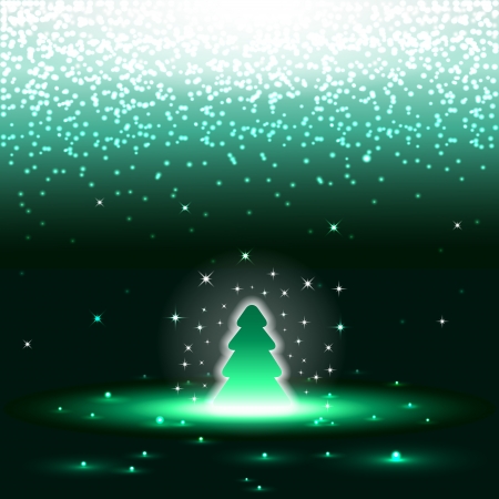 Xmas tree with sparkles vector illustrationのイラスト素材