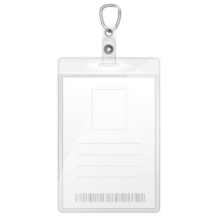 Plastic Badge For Person Identification. Vector Illustration.のイラスト素材