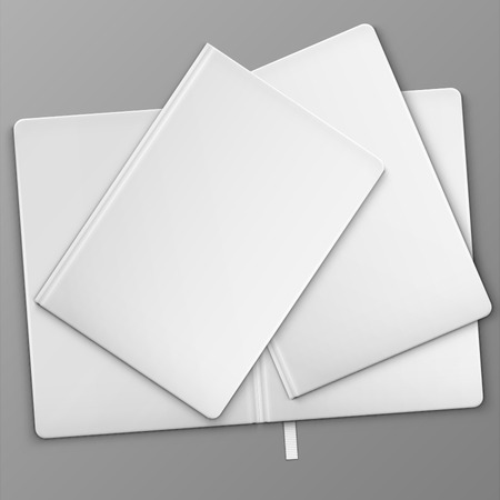 White Books On The Tableのイラスト素材