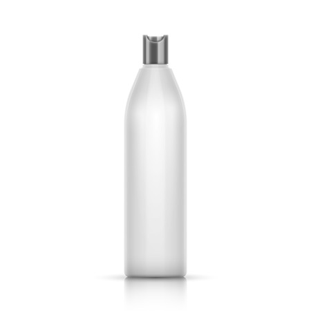 White Plastic Container For Shampoo.のイラスト素材