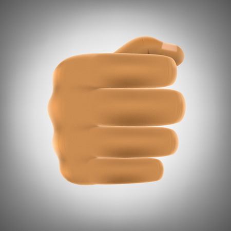 Mans Fist Hitting Something With Strength.のイラスト素材