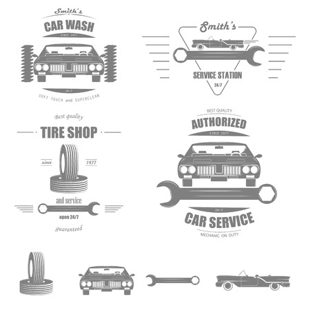 Car Service Vector Badge Set.のイラスト素材