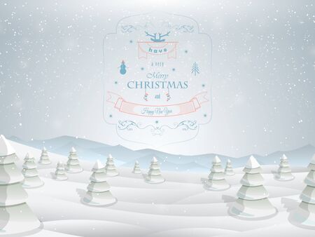 Christmas greeting card template illustrationのイラスト素材