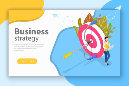 Business strategy isometric flat vector conceptual illustration.の写真素材