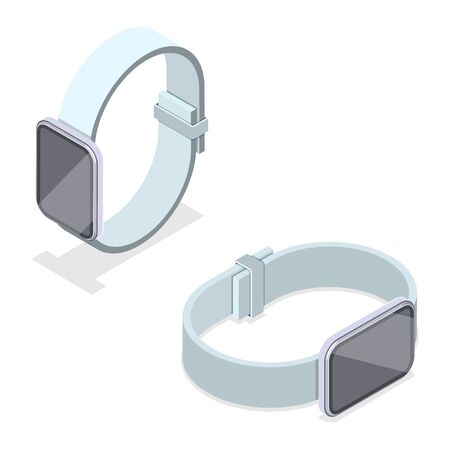 3D Isometric Flat Vector Concept of Smartwatchのイラスト素材