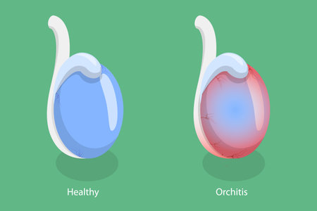 3D Isometric Flat Vector Conceptual Illustration of Orchitis, Inflammation of Testesのイラスト素材
