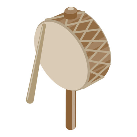 3D Isometric Flat Vector Set of Korean Music Instruments, Traditional Music. Item 5のイラスト素材