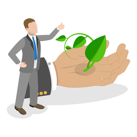 3D Isometric Flat Vector Illustration of Company Culture, Code of Business Ethics and Values. Item 6のイラスト素材