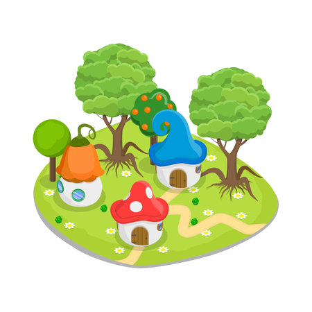 3D Isometric Flat Vector Set of Fairytale Characters and Items, Medieval Kingdom Objects Collection. Item 8のイラスト素材