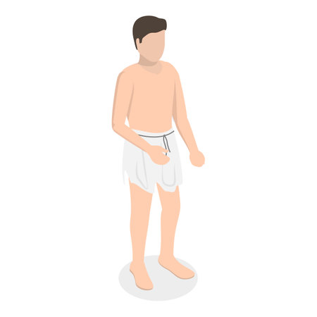 3D Isometric Flat Vector Set of Ancient Roman Characters, Rome Empire People. Item 3のイラスト素材
