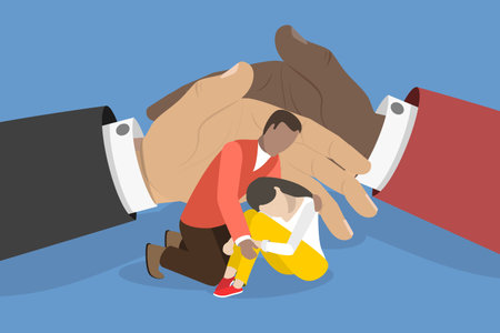 3D Isometric Flat Vector Conceptual Illustration of Care Of People, Help and Supportのイラスト素材