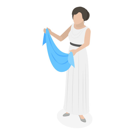 3D Isometric Flat Vector Set of Roman People, Ancient Traditional Style. Item 4のイラスト素材