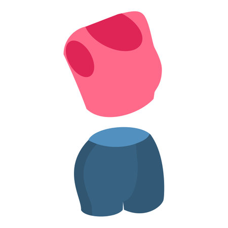 3D Isometric Flat Vector Set of Lingerie And Swimsuits, Female Swimwear. Item 6のイラスト素材