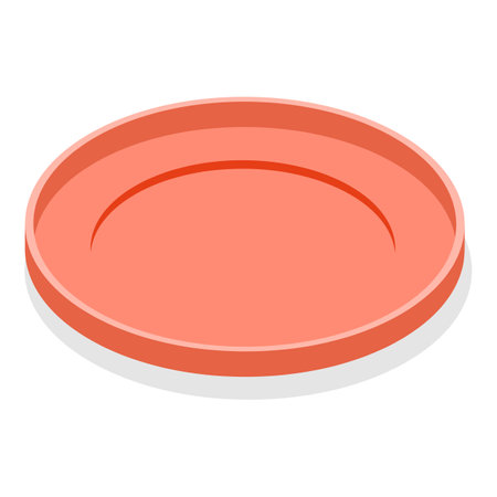 3D Isometric Flat Vector Set of Empty Serving Trays, Using in Restaurants and Domestic Kitchen. Item 3のイラスト素材