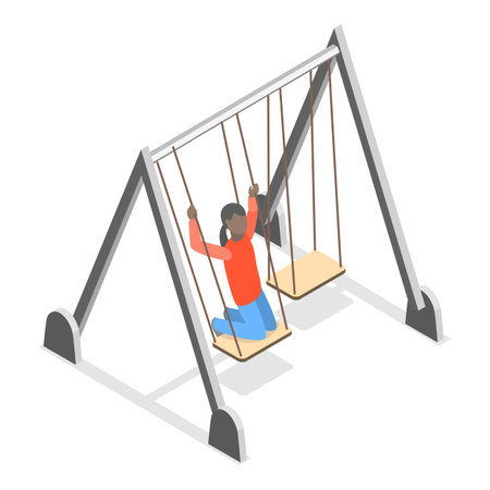 3D Isometric Flat Vector Set of Kids Playground Elements, Summer Activities. Item 4のイラスト素材