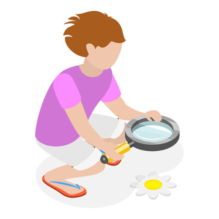 3D Isometric Flat Vector Illustration of Five Senses, Vision, Hearing, Smell, Touch, Taste. Item 2のイラスト素材