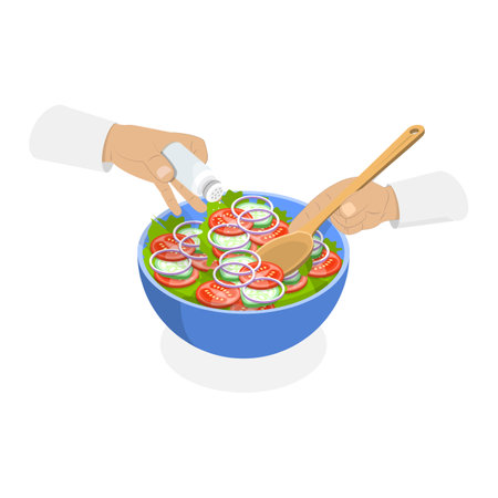 3D Isometric Flat Vector Set of Culinary, Cooking at home. Item 2のイラスト素材