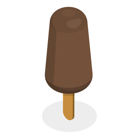 3D Isometric Flat Vector Set of Popsicles, Colorful Fruity Frozen Desserts. Item 4のイラスト素材
