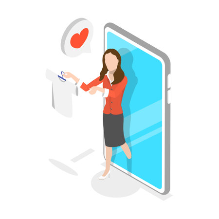 3D Isometric Flat Vector Illustration of Online Swap, Clothing Exchange. Item 2のイラスト素材