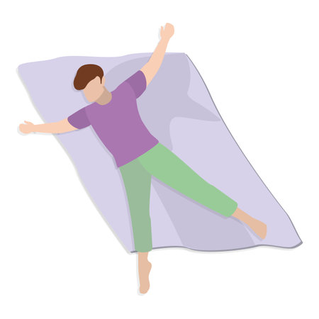 3D Isometric Flat Vector Set of Men And Women Sleeping Poses, Healthy Tight Dream. Item 8のイラスト素材